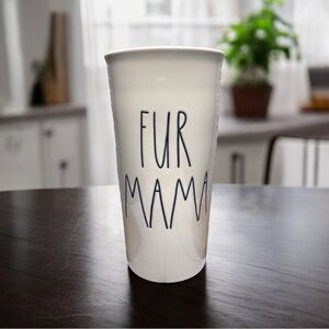 RAE DUNN Fur Mama Ceramic Travel Mug w/ Lid